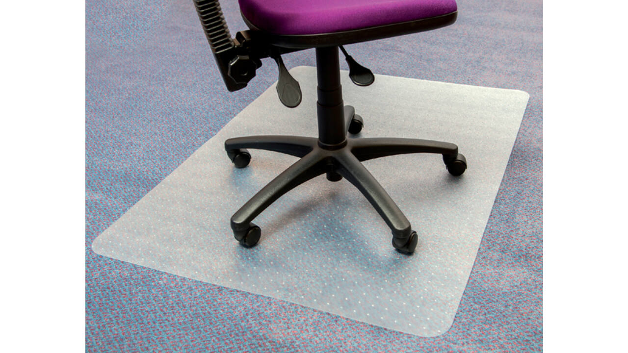 Stoelmat Floortex PVC 120x150cm voor zachte vloeren