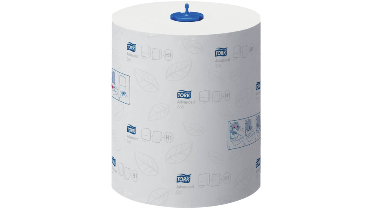 Handdoekrol Tork Matic H1 advanced 2-laags scheurbestendig 150m wit 290067