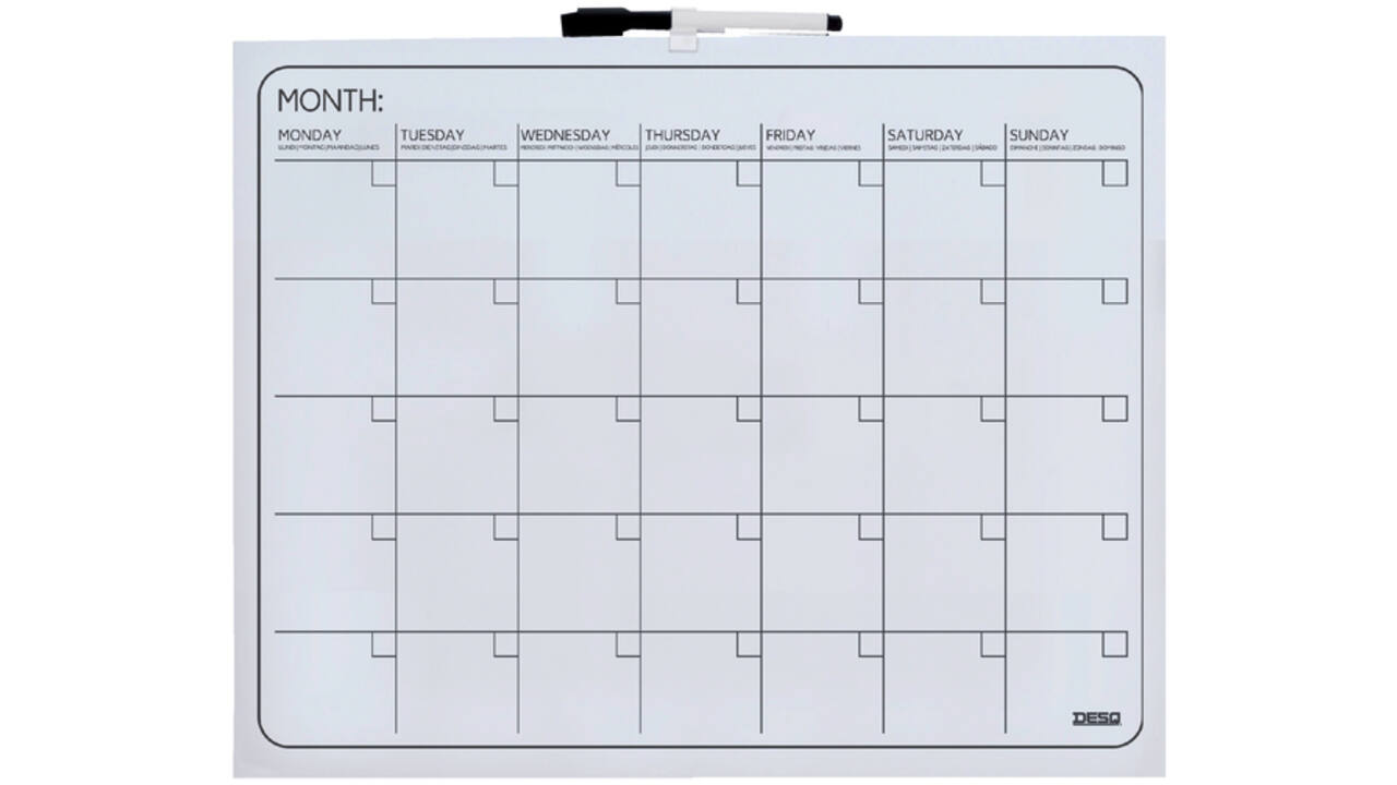 Planbord Desq maand 40x50cm magnetisch