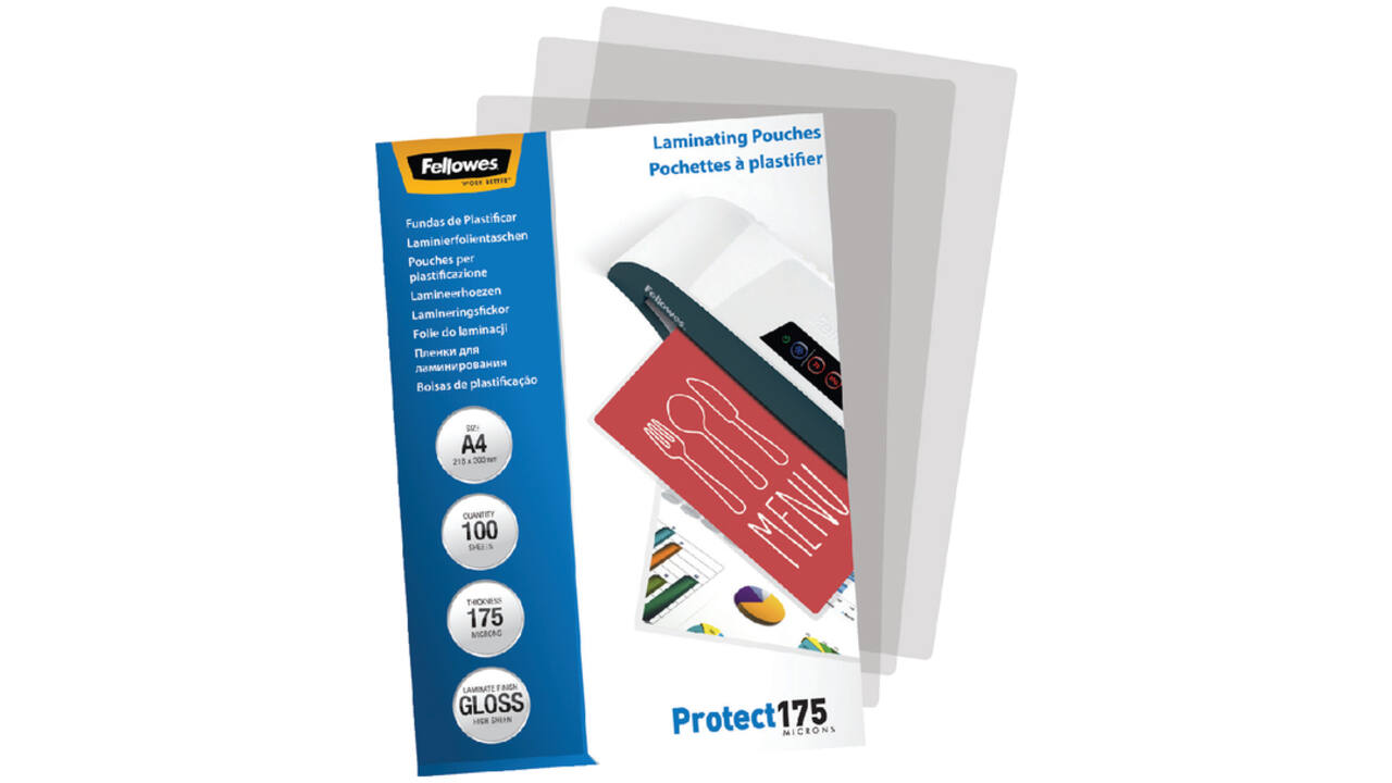 Lamineerhoes Fellowes A4 2x175micron glans 100stuks