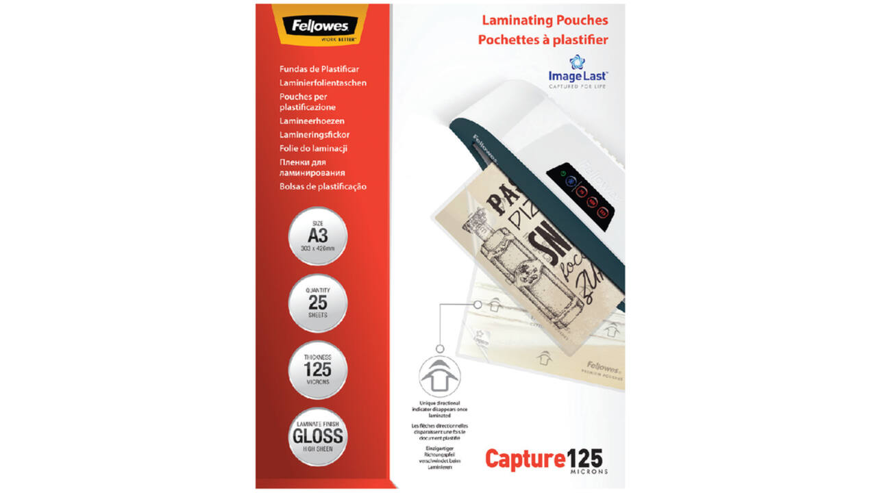 Lamineerhoes Fellowes A3 2x125micron glans 25stuks