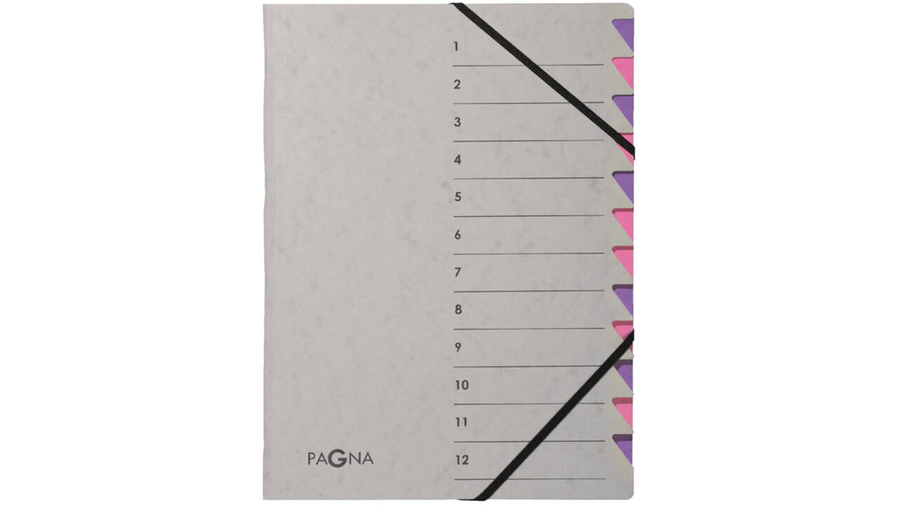 Sorteermap Pagna Easy A4 12 tabs paars/lila