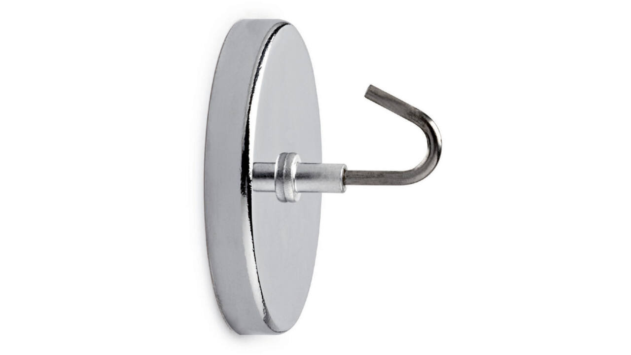 Magneet met haak MAUL Ø52mm trekkracht 9kg chroom