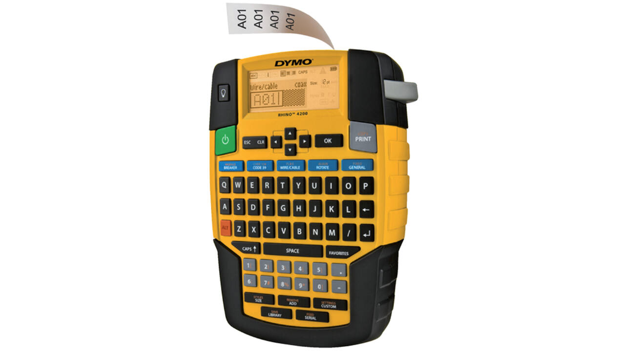 Labelprinter Dymo Rhino 4200 industrieel qwerty 19mm geel