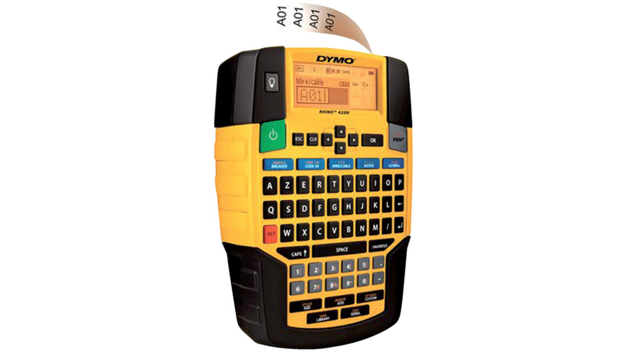 Labelprinter Dymo Rhino 4200 industrieel azerty 19mm geel