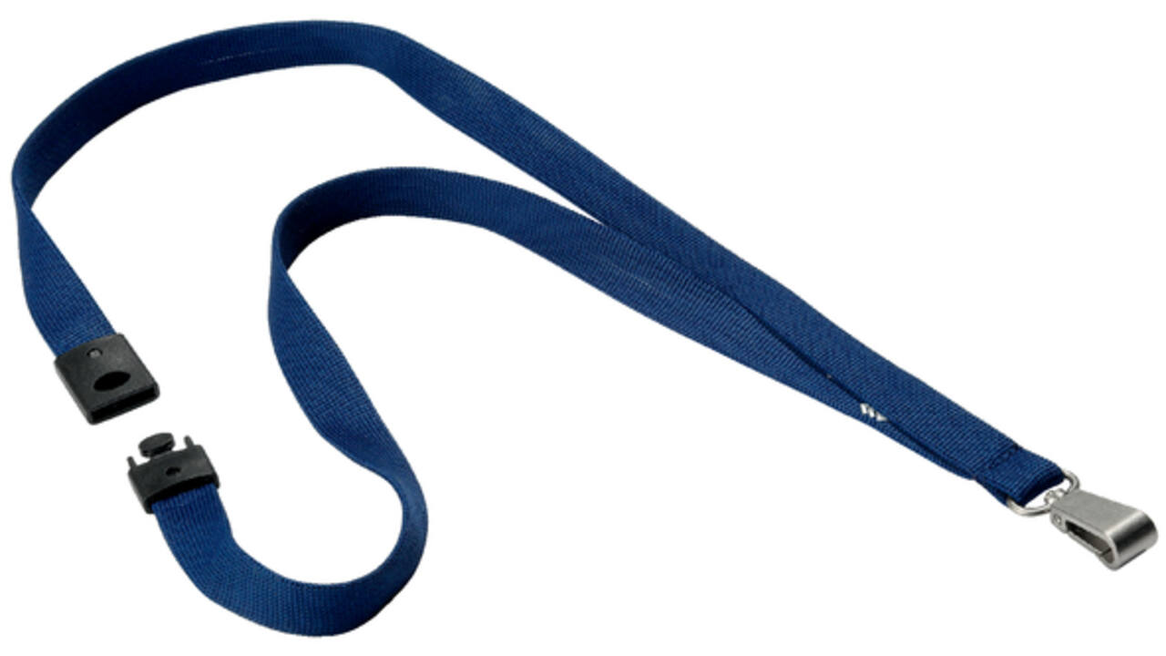 Textielkoord Durable 8127 met karabijnhaak nachtblauw