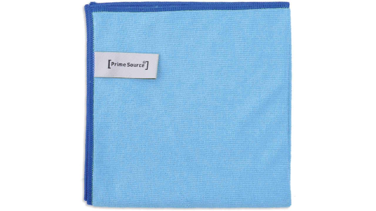 Microvezeldoek Primesource professional 38x38cm blauw pak à 10 stuks