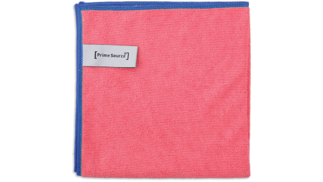 Microvezeldoek Primesource professional 38x38cm rood pak à 10 stuks