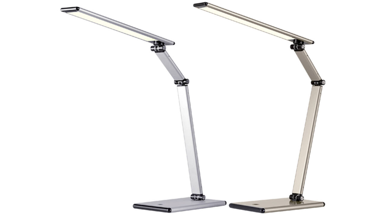 Bureaulamp Hansa led Slim zilvergrijs