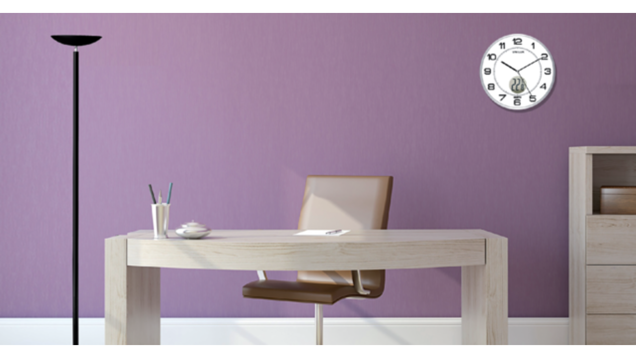 Wandklok Unilux Tempus Ø 30.5cm lichtgrijs/wit