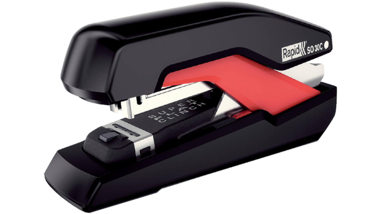 Nietmachine Rapid SO30c Halfstrip 30vel 24/6 zwart/rood