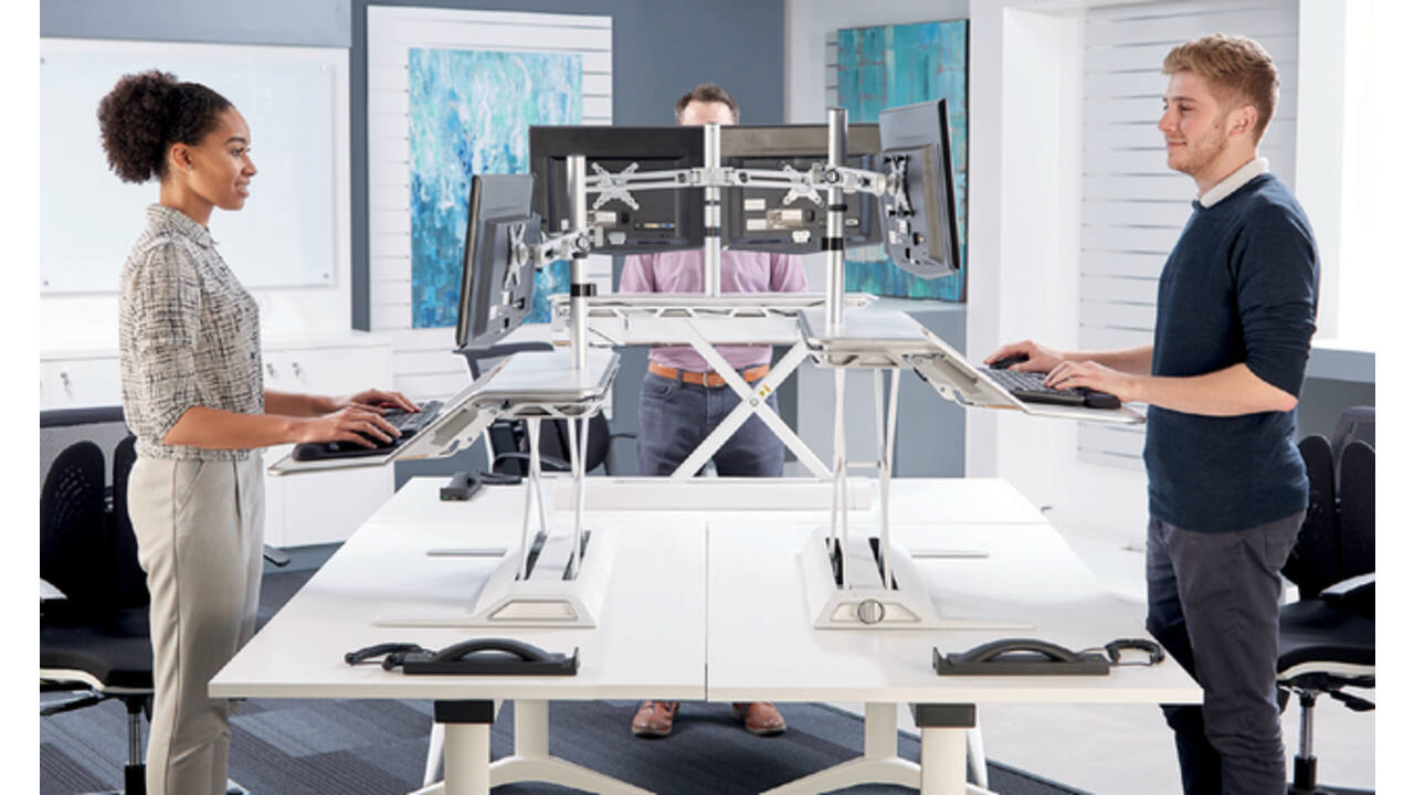Zit-Sta werkplek Fellowes Lotus wit