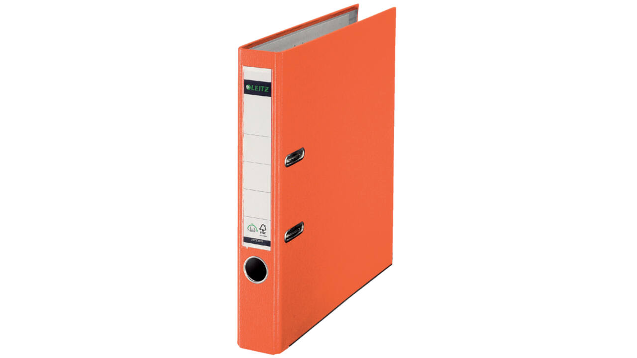 Ordner Leitz 1015 180° 52mm PP A4 oranje