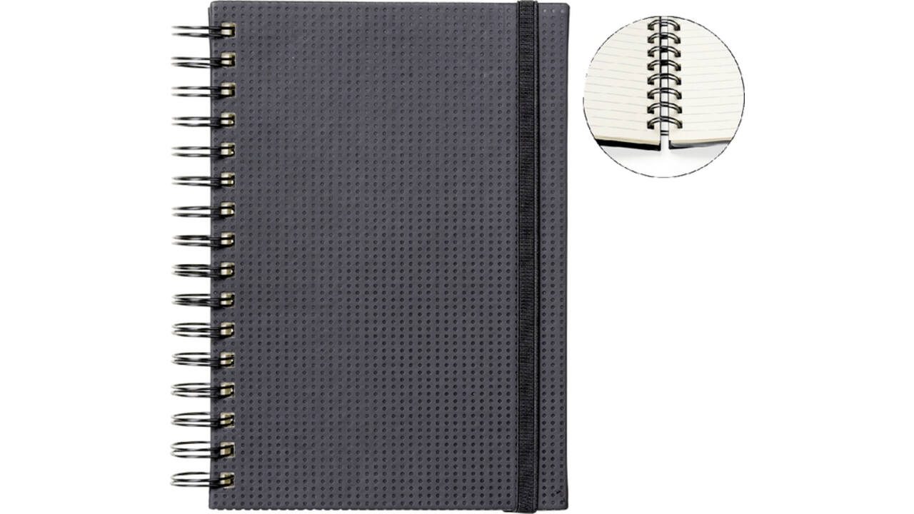 Notitieboek Quantore A5 spiraal tab lijn 192blz 80gr zwart