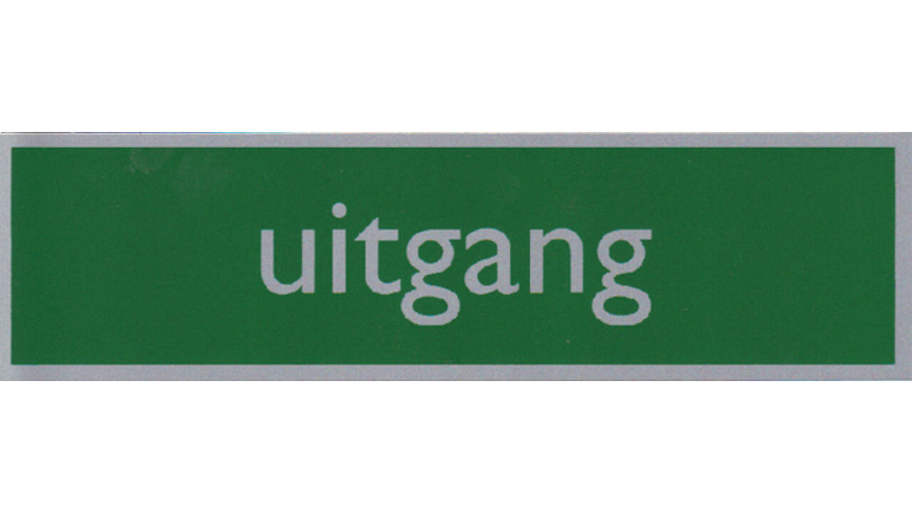 Infobord pictogram uitgang 165x44mm