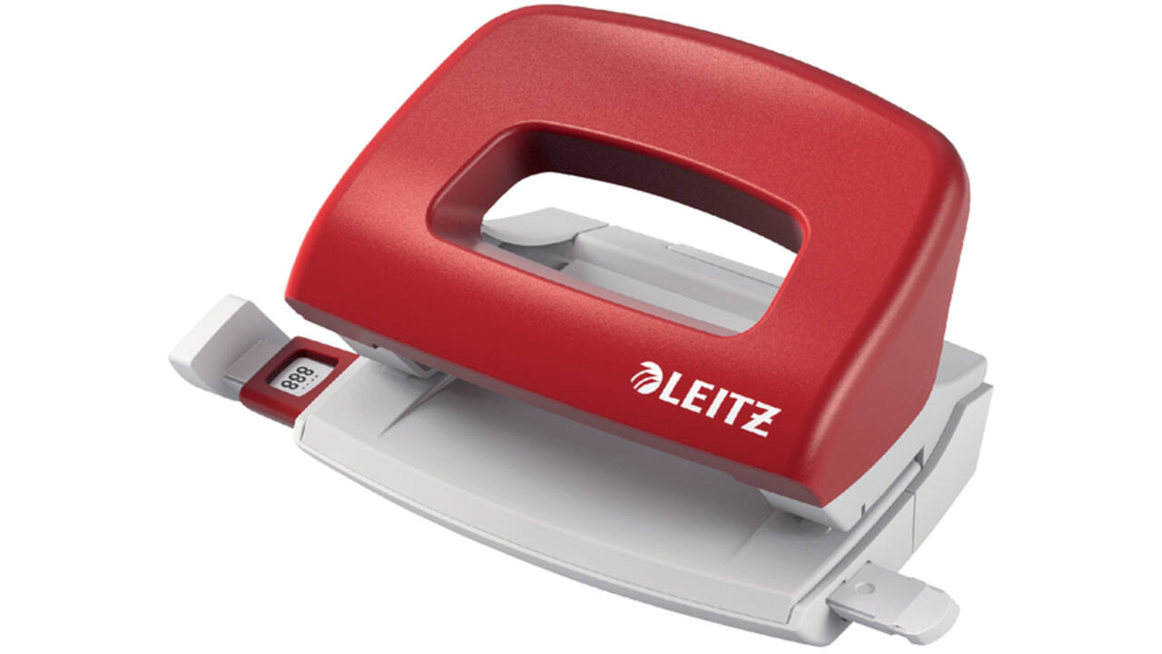 Perforator Leitz NeXXt mobiele 10 vel rood