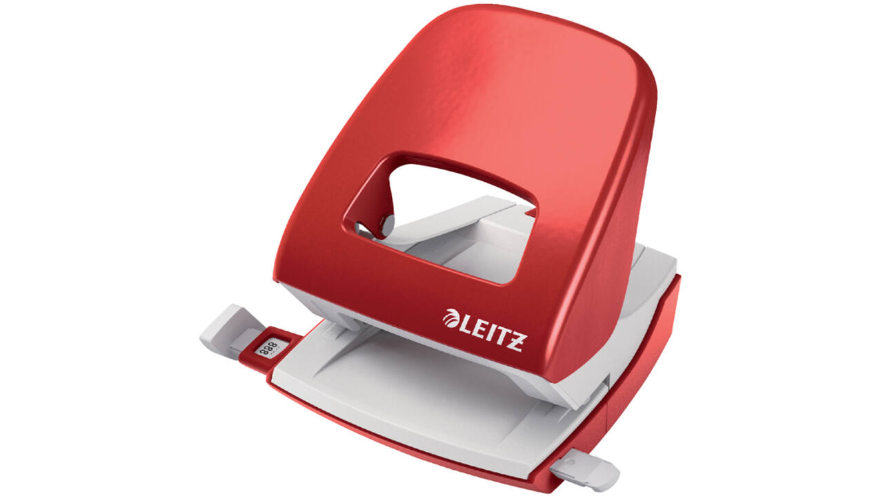 Perforator Leitz 5008 NeXXt metaal 30 vel rood