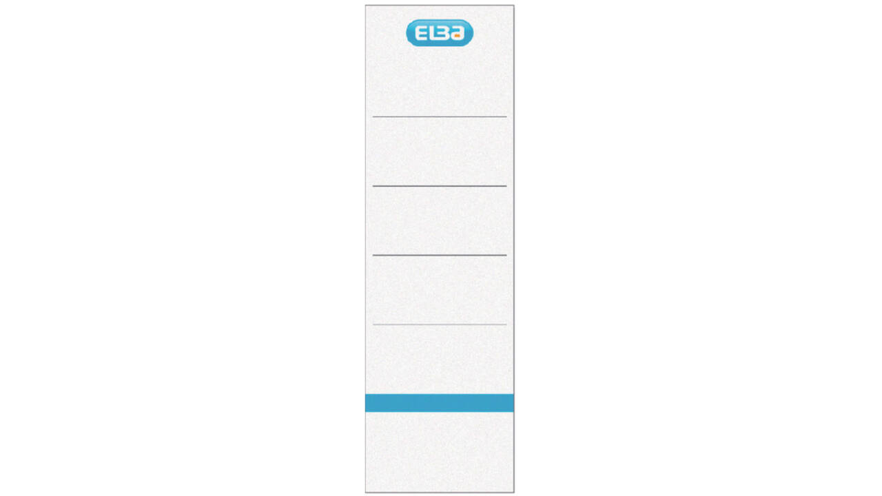 Rugetiket Elba breed 59x190mm zelfklevend wit/blauw
