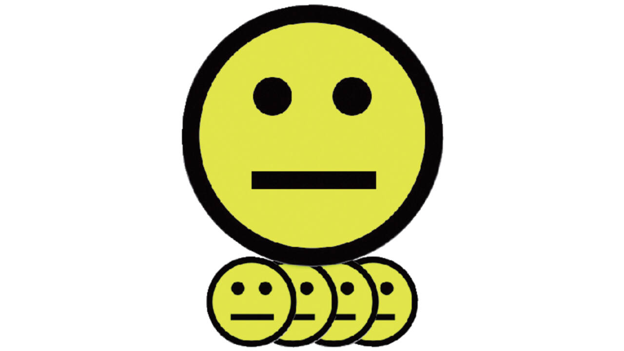 Magneet smiley 50mm emotie neutraal geel