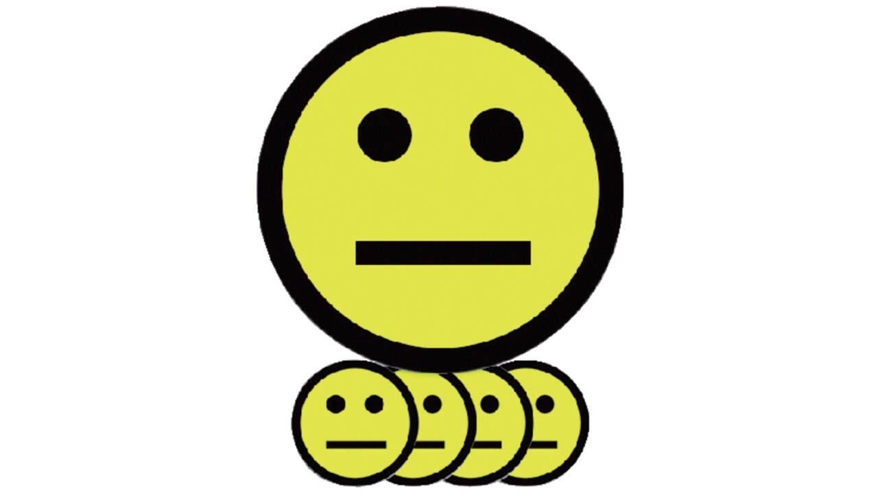 Magneet smiley 75mm emotie neutraal geel