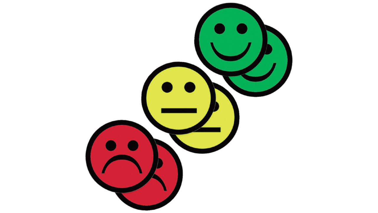 Magneet smiley 50mm emotie neutraal geel