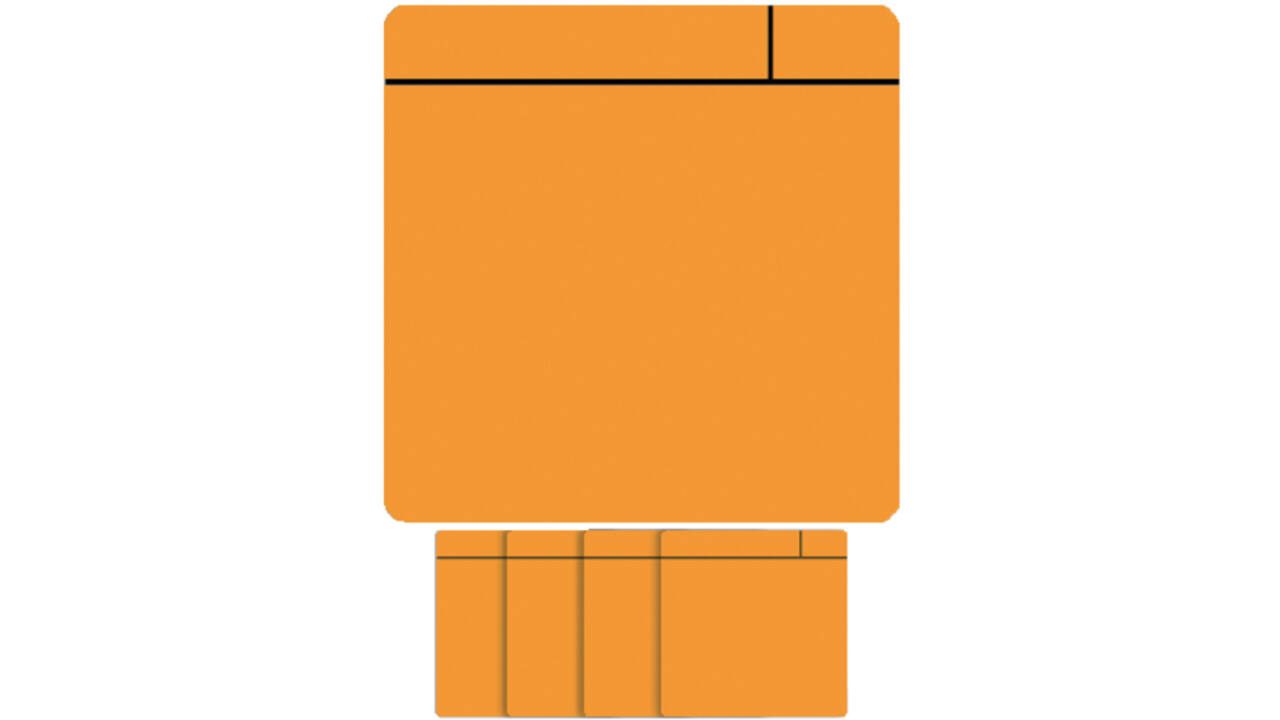 Magneet scrum 75x75mm oranje