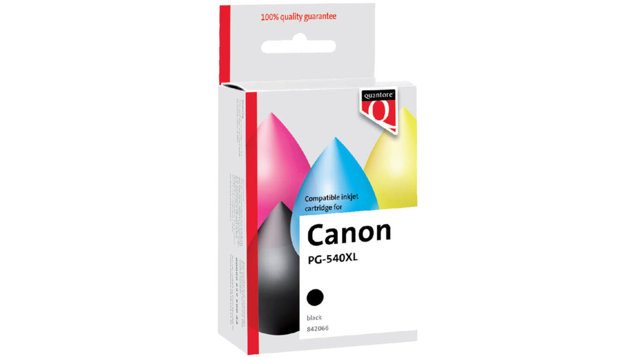 Inktcartridge Quantore alternatief tbv Canon PG-540XL zwart HC