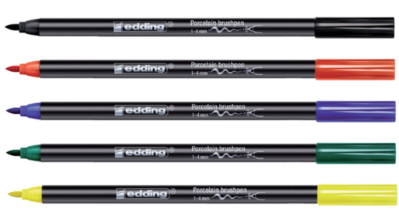 Brushpen edding 4200 porselein blauw