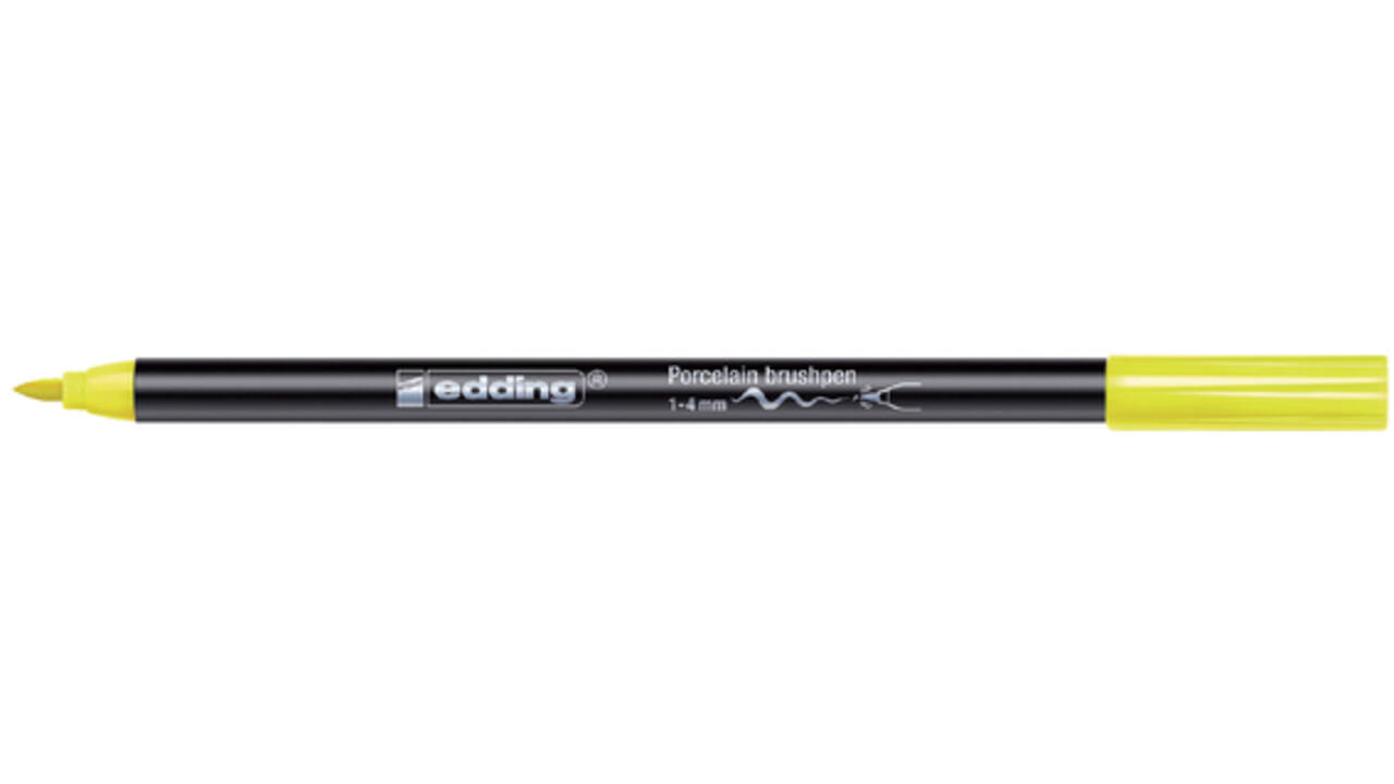 Brushpen edding 4200 porselein geel