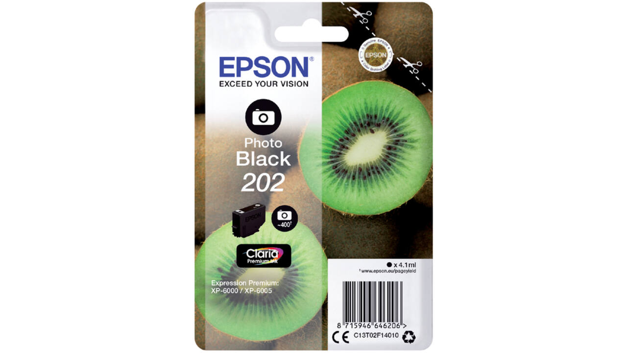 Inktcartridge Epson 202 T02F14 foto zwart
