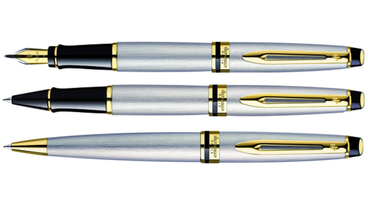 Balpen Waterman Expert stainless steel GT medium