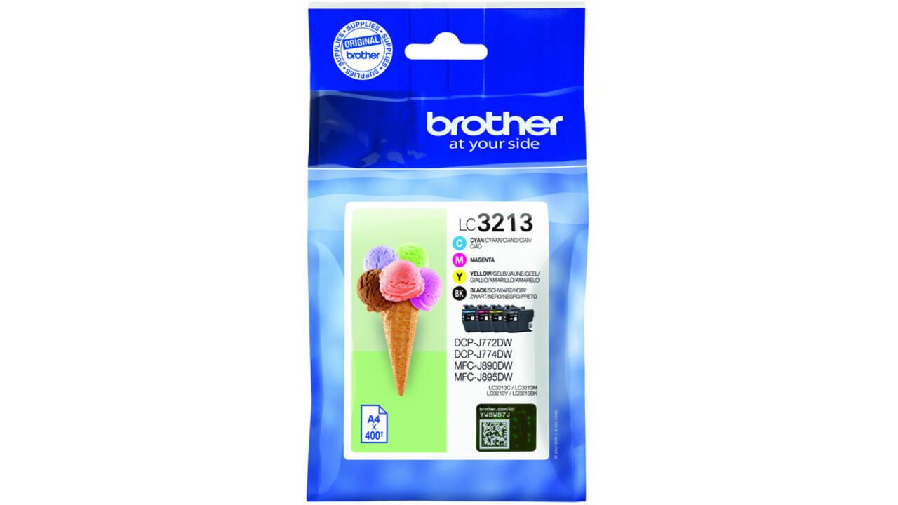 Inktcartridge Brother LC-3213 zwart + 3 kleuren