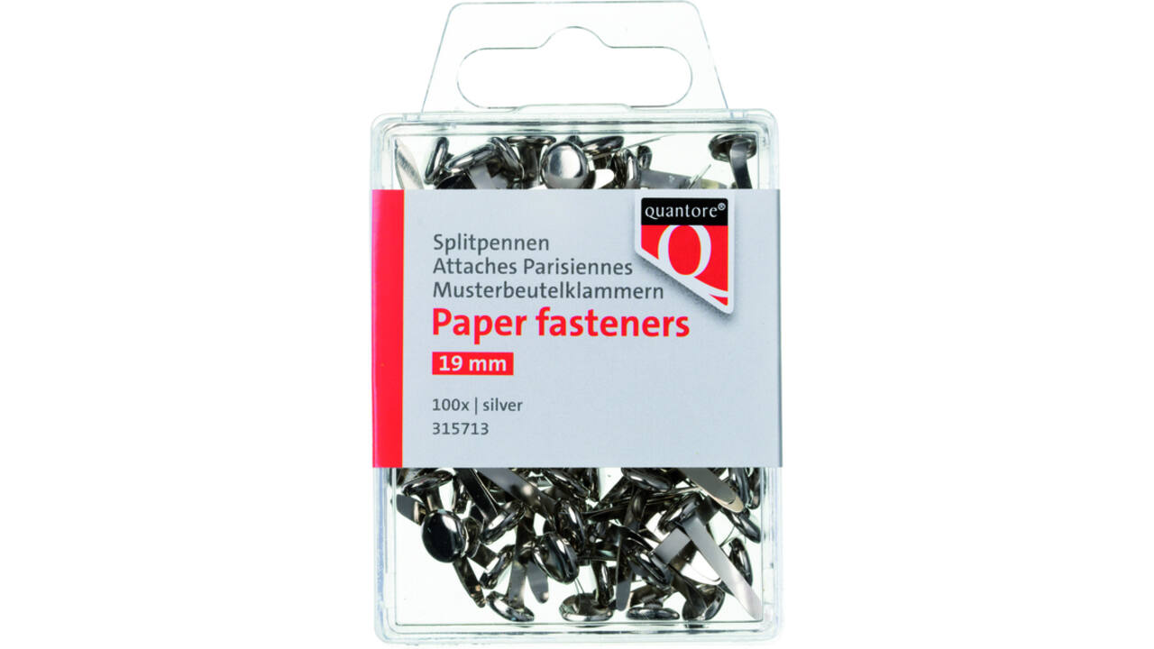 Splitpen Quantore blister 19mm zilver