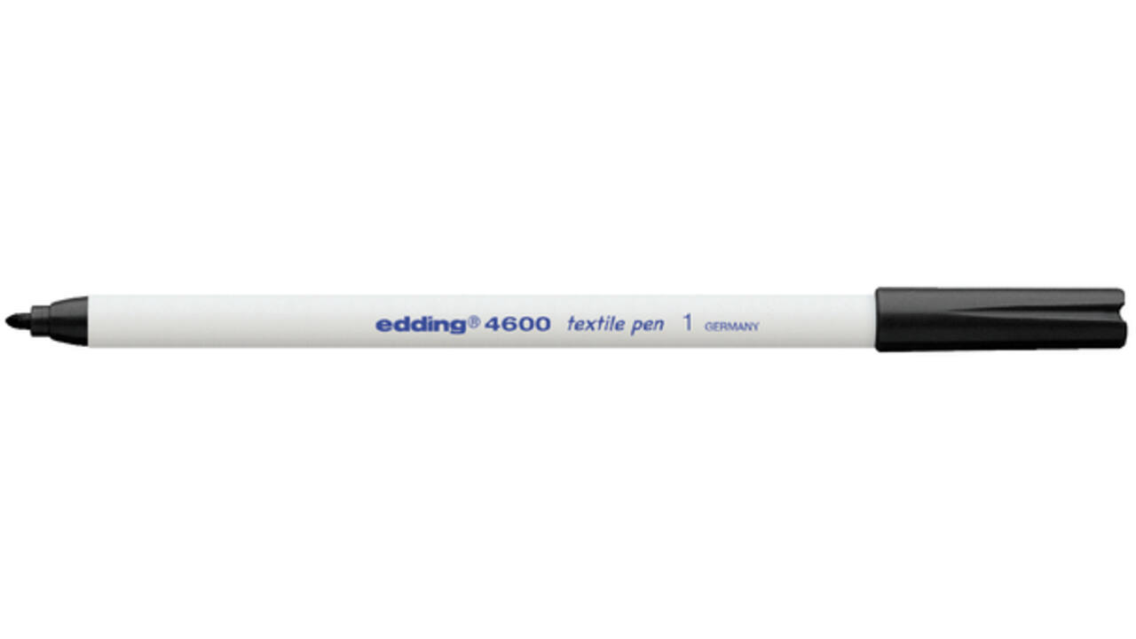 Viltstift edding 4600 textiel rond 1mm zwart