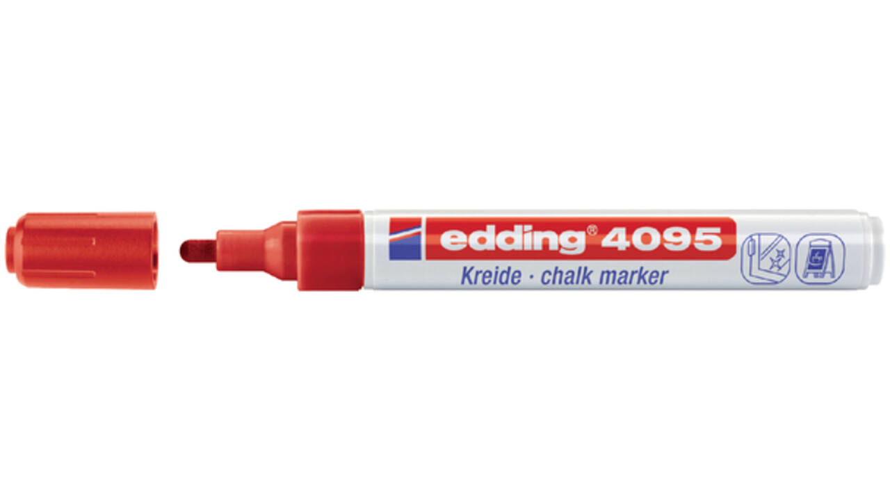 Krijtstift edding 4095 rond 2-3mm rood