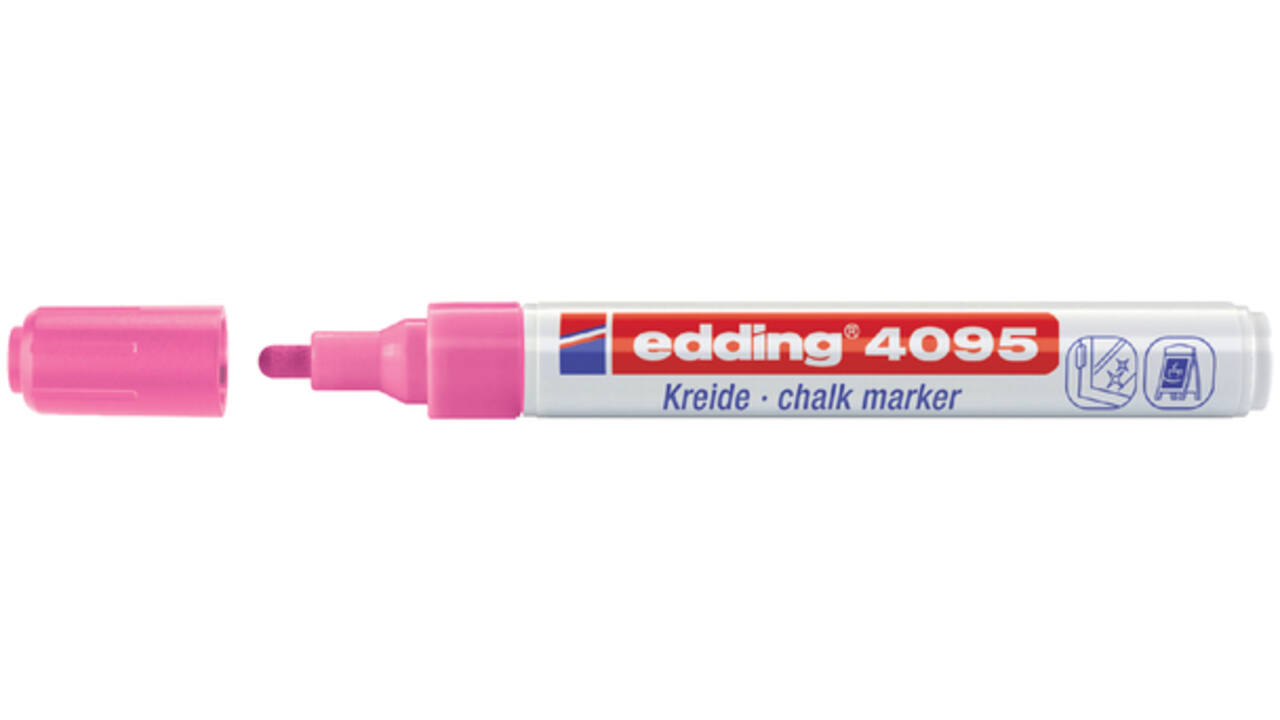 Krijtstift edding 4095 rond 2-3mm neon roze