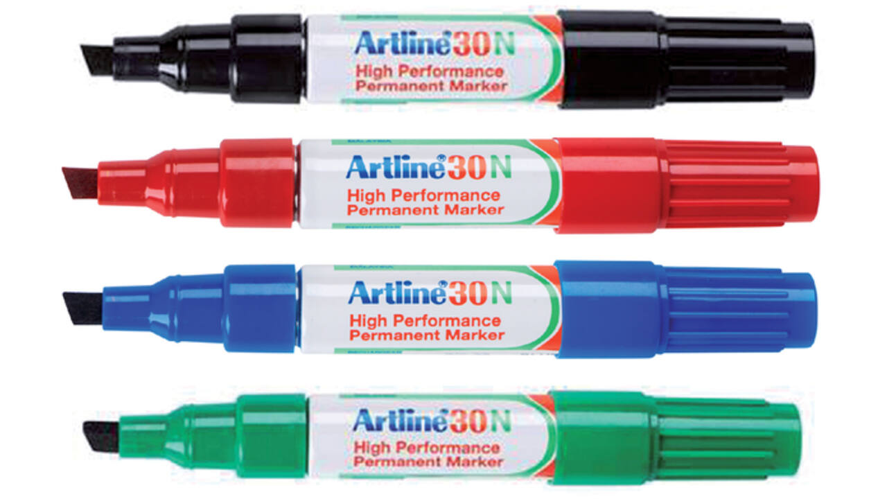 Viltstift Artline 30 schuin 2-5mm blauw