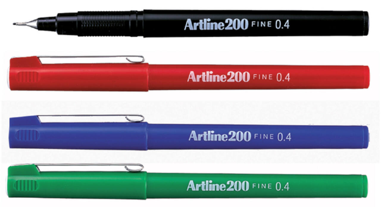 Fineliner Artline 200 rond fijn groen