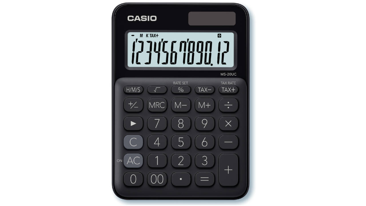 Rekenmachine Casio MS-20UC zwart