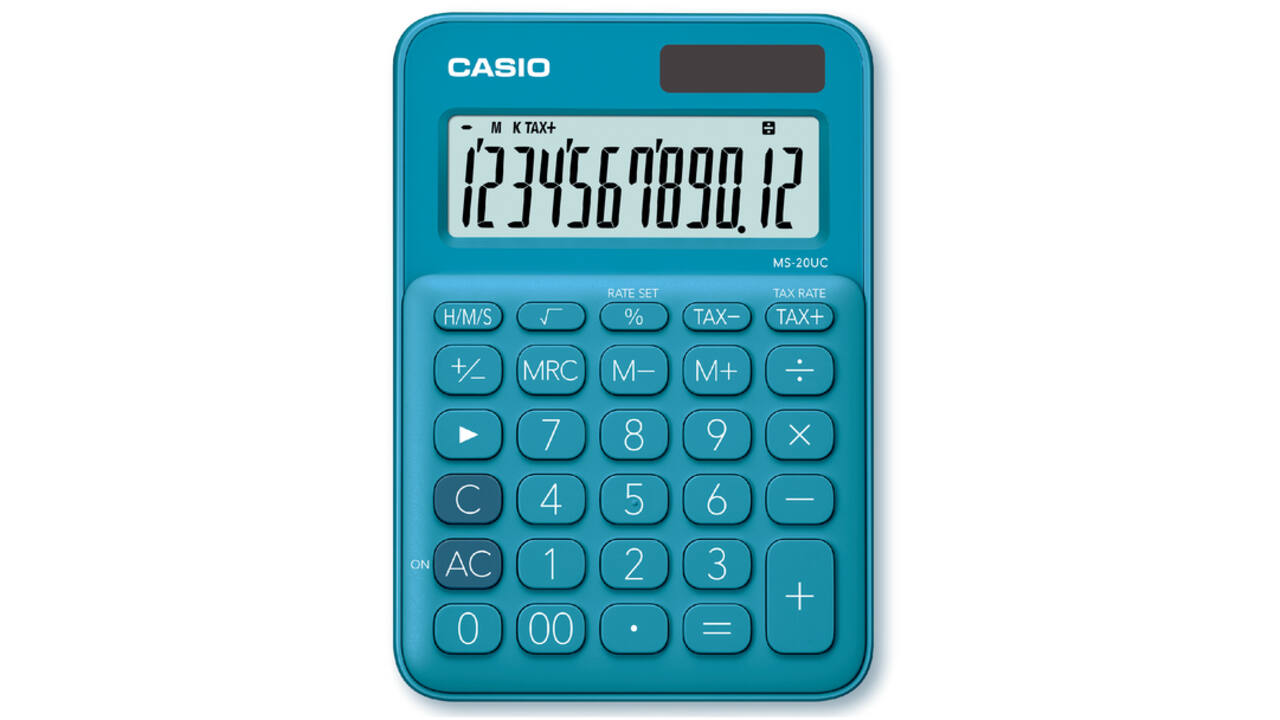 Rekenmachine Casio MS-20UC blauw
