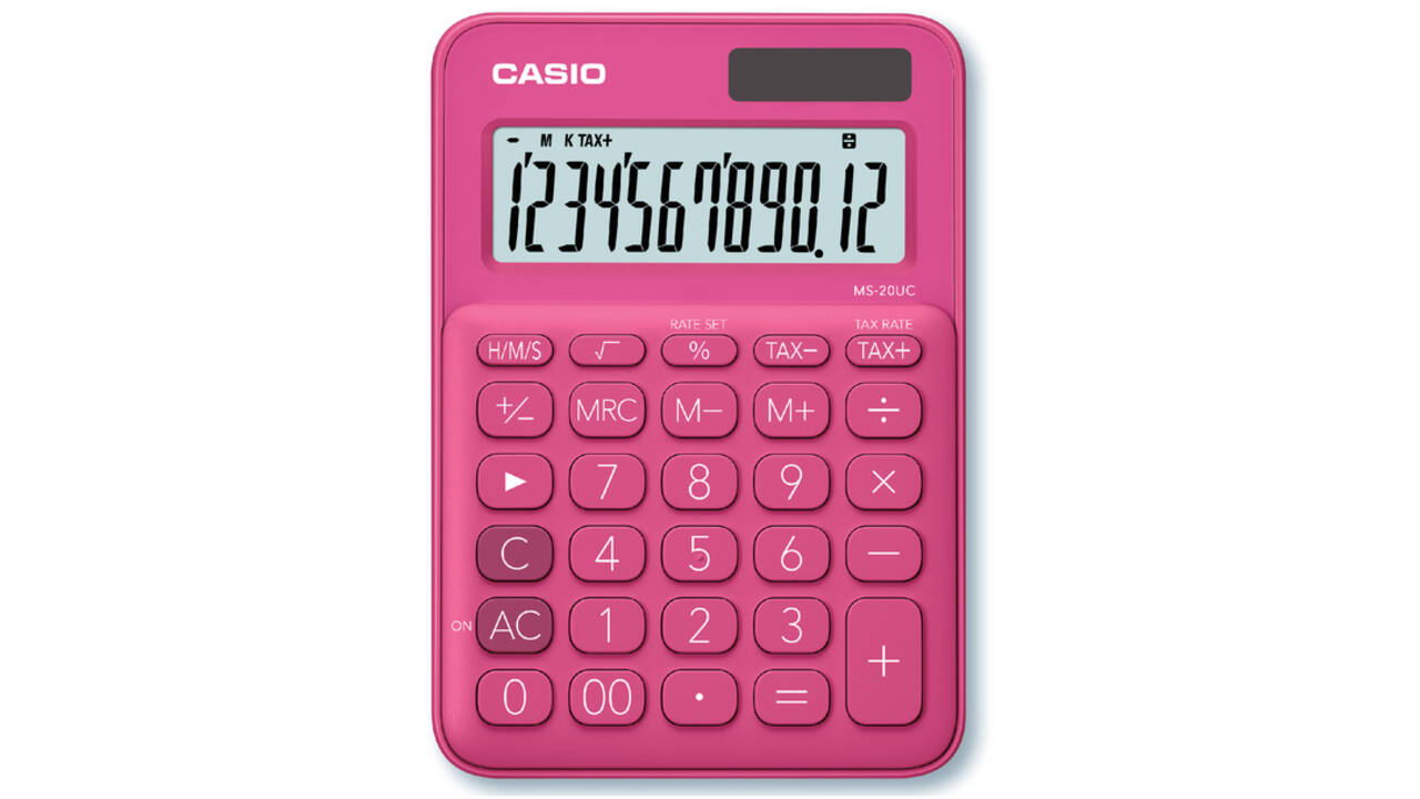 Rekenmachine Casio MS-20UC rood