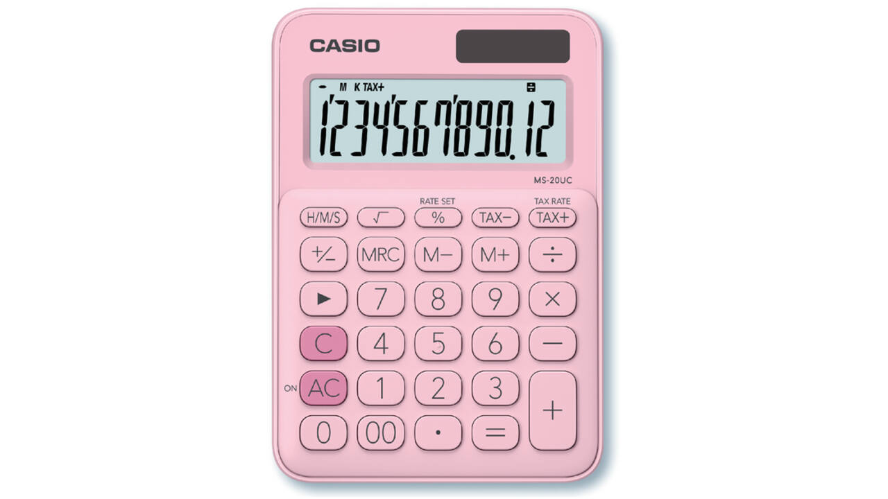 Rekenmachine Casio MS-20UC roze