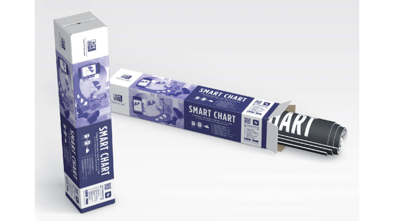 Flipoverpapier Oxford smart 65x98cm. ruit 90gram 20vel