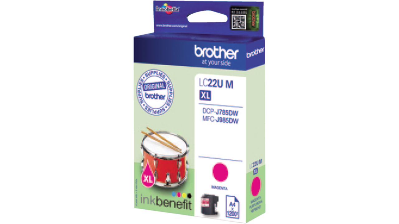 Inktcartridge Brother LC-22UM rood
