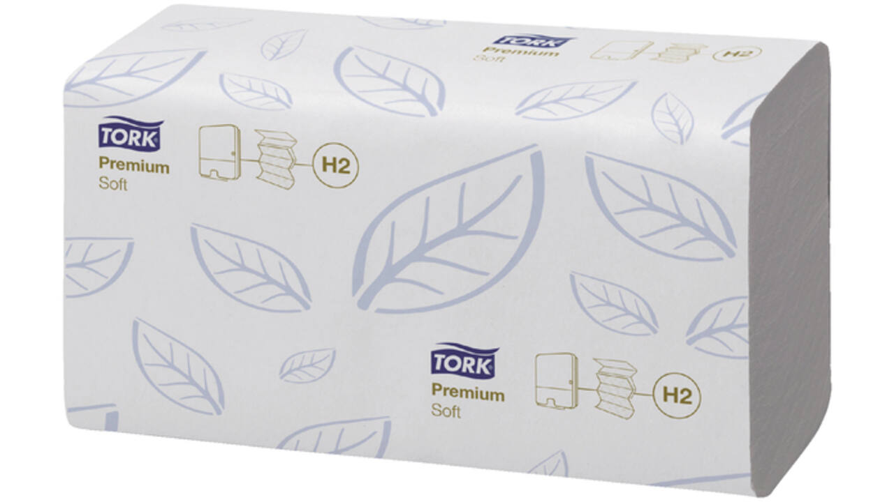 Handdoek Tork H2 multifold Premium kwaliteit 2 laags wit 100288