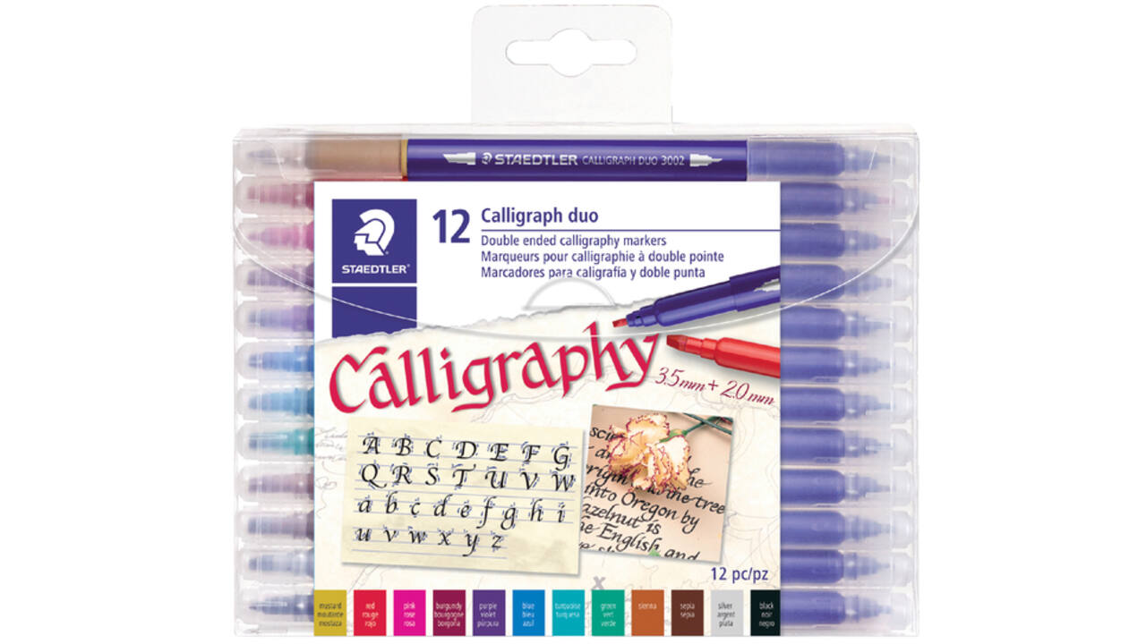 Kalligrafiepen Staedtler duo punt 2.0 en 3.5mm ass