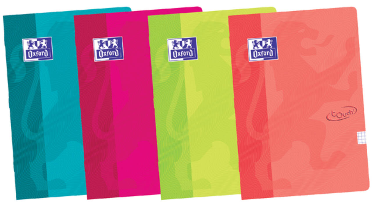 Schrift Oxford School Touch A4 lijn 72 pagina's 80gr assorti