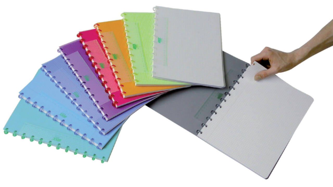 Schrift Adoc A4 ruit 5x5mm 144 pagina's 90gr assorti