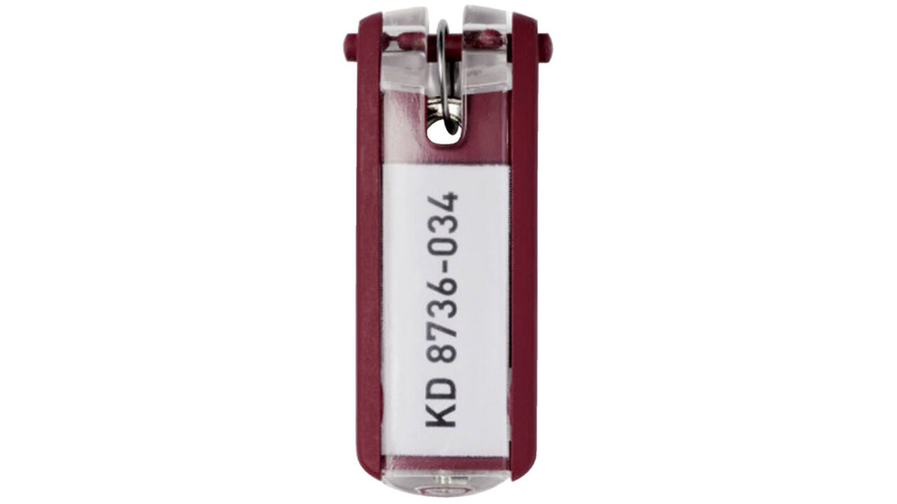 Sleutellabel Durable 1957 met ring rood