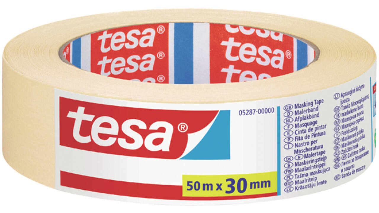 Afplaktape tesa® Economy 30mmx50m geel